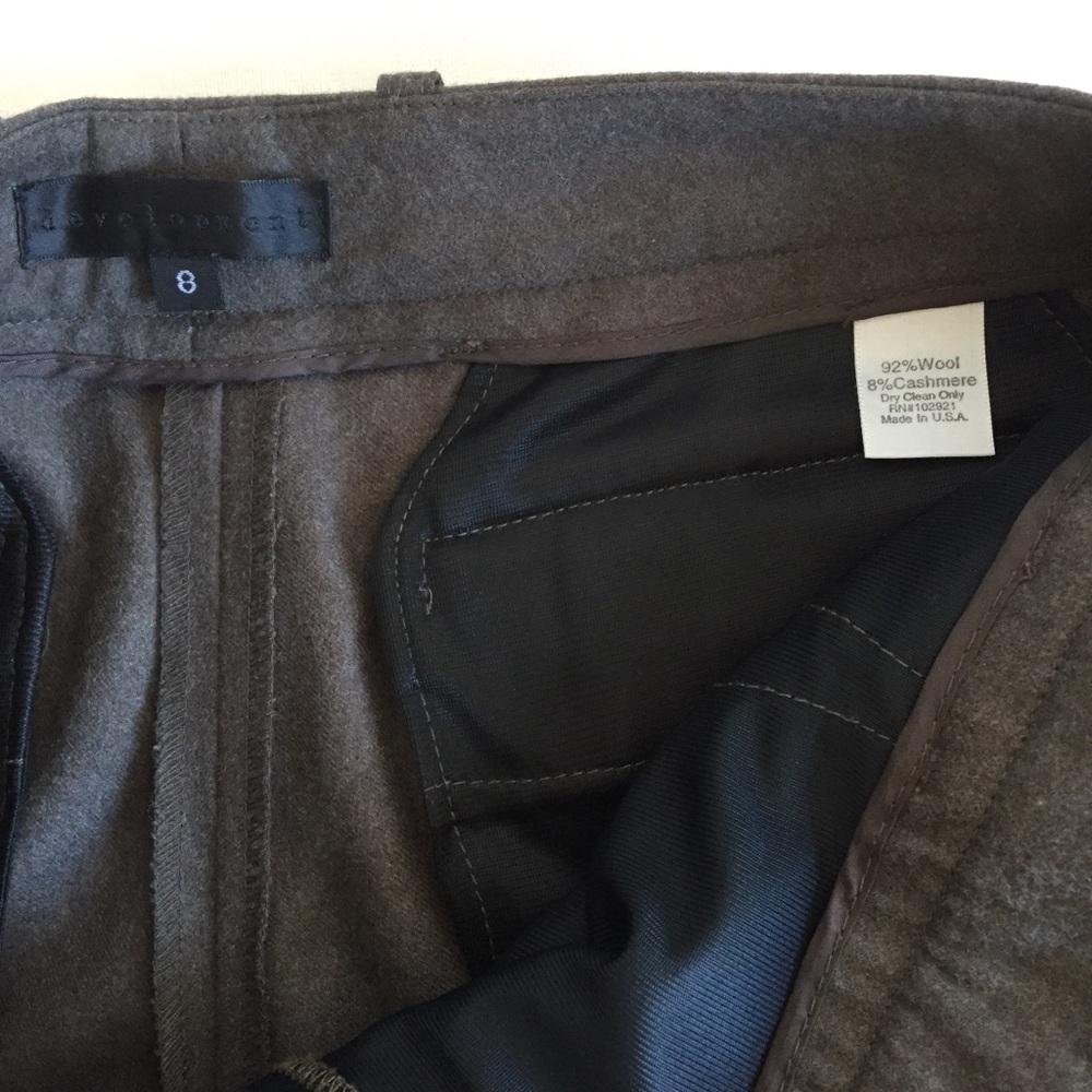 Development Wool Cashmere Brown Straight Leg Pants - image 8